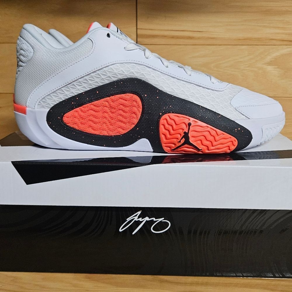 Jordan Tatum 2 White Black Bright Crimson Red Basketball Shoe FJ6457-106 Nike - Picture 11 of 11